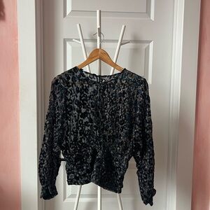Leopard Print Sheer Top